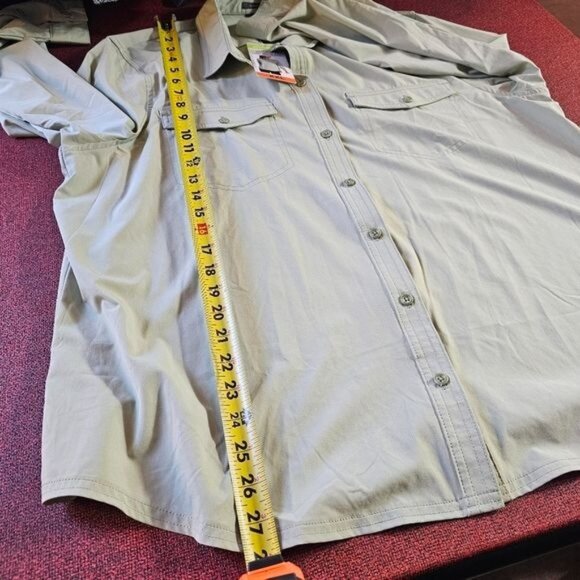 Eddie Bauer Departure 2.0 Long Sleeve Button Up Shirt XXL Stretchy Pastel Hiking - Picture 10 of 11